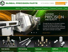 Tablet Screenshot of globalprecisionpartsinc.com